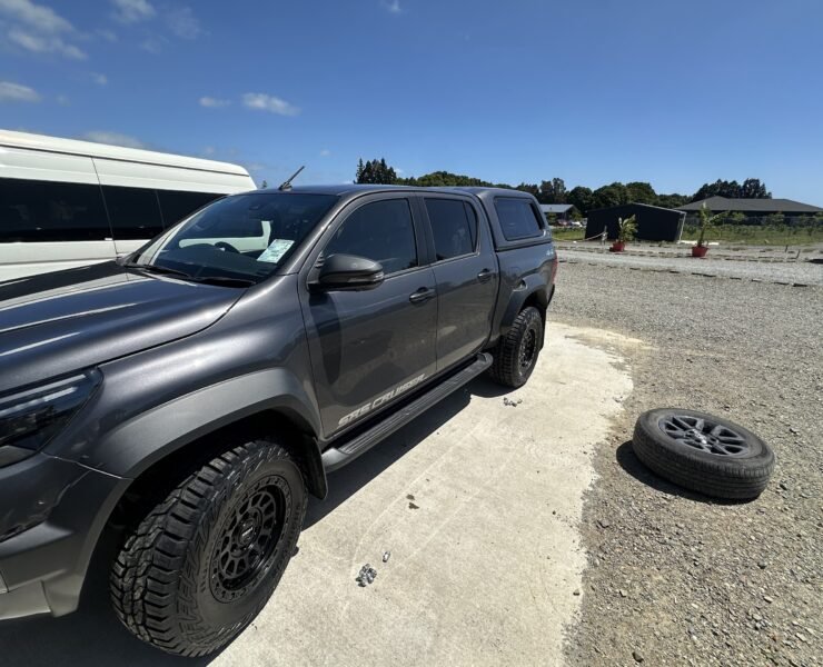 New ROH wheels and tyres fitted to a Toyota Hilux at Tyre Save Direct, Kerikeri