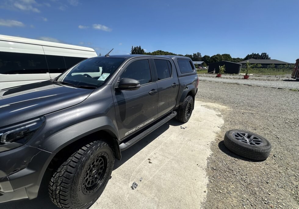 New ROH wheels and tyres fitted to a Toyota Hilux at Tyre Save Direct, Kerikeri